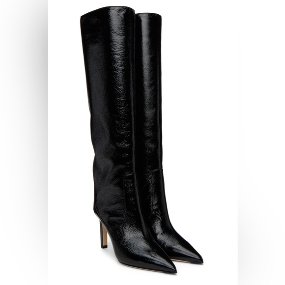 Jimmy Choo Black Mavis 85 Tall Boots - Picture 2 of 5